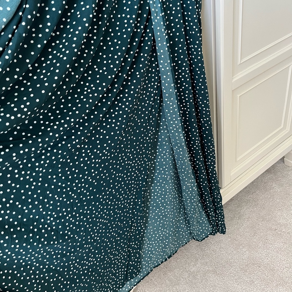 SHEIN 2 piece set, green polka dot skirt and tube top, NWOT, size 3X - Picture 3 of 11